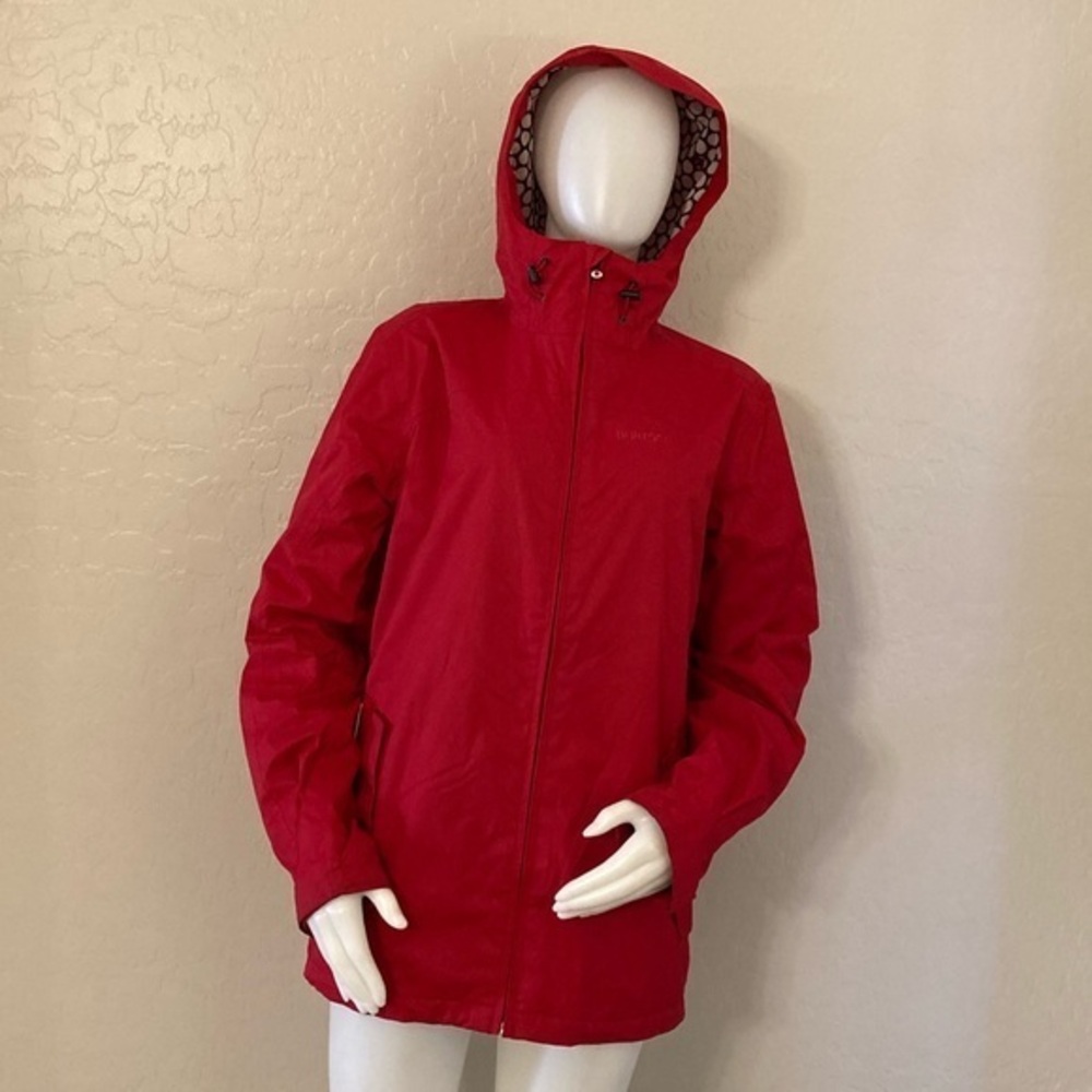 Burton Woman’s Red DryRide Hooded Rain Jacket Small